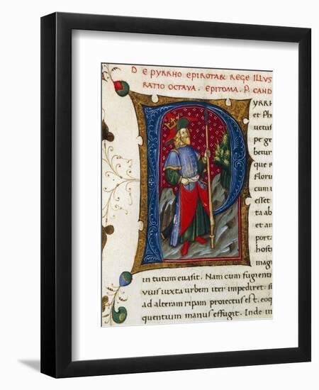 Initial Letter P Depicting Pyrrhus-Pietro Candido Decembrio-Framed Giclee Print