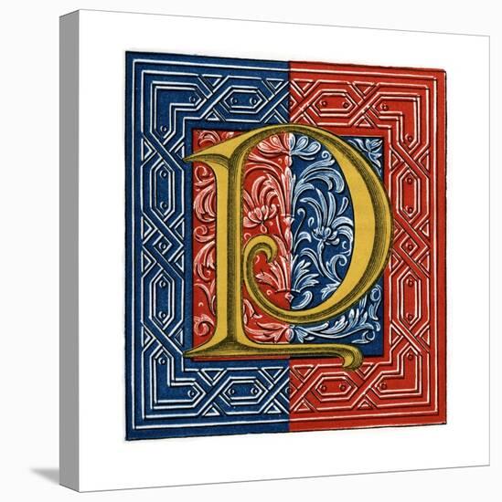 Initial Letter P-Henry Shaw-Stretched Canvas