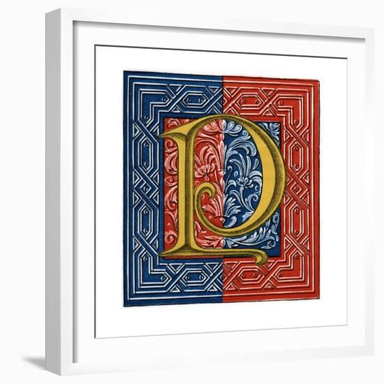 Initial Letter P-Henry Shaw-Framed Giclee Print