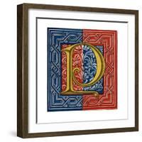 Initial Letter P-Henry Shaw-Framed Giclee Print