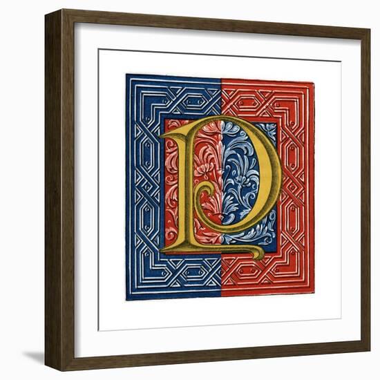 Initial Letter P-Henry Shaw-Framed Giclee Print