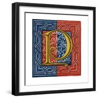 Initial Letter P-Henry Shaw-Framed Giclee Print