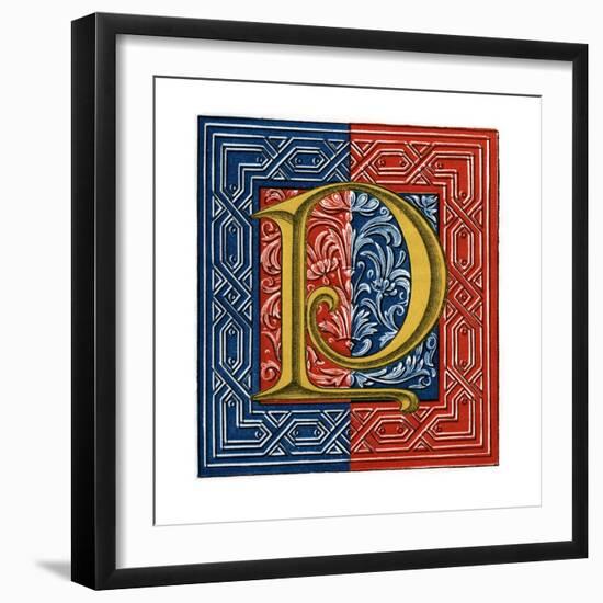 Initial Letter P-Henry Shaw-Framed Giclee Print