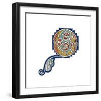 Initial Letter Q, 13th Century-Henry Shaw-Framed Giclee Print