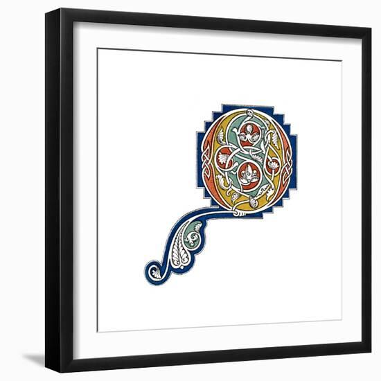 Initial Letter Q, 13th Century-Henry Shaw-Framed Giclee Print
