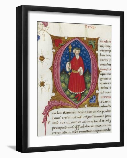 Initial Letter Q Depicting Titus Quinctius Flamininus-Pietro Candido Decembrio-Framed Giclee Print