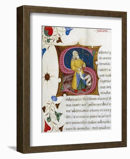 Initial Letter S Depicting Solon-Pietro Candido Decembrio-Framed Giclee Print