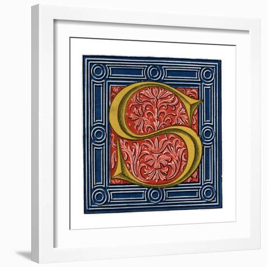 Initial Letter S-Henry Shaw-Framed Giclee Print