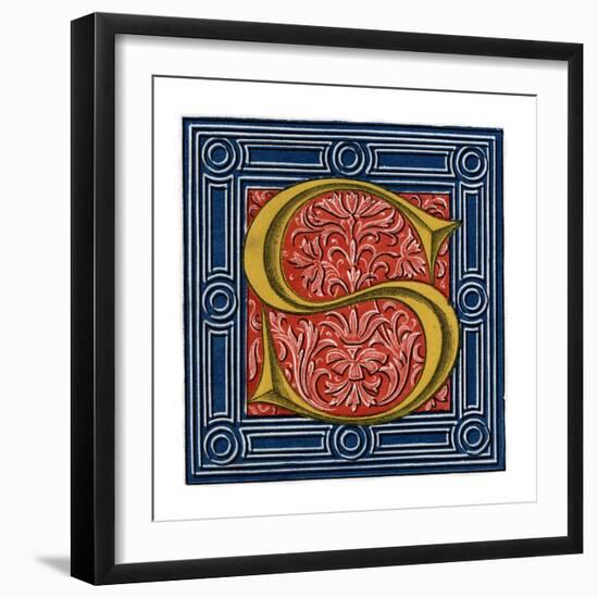 Initial Letter S-Henry Shaw-Framed Giclee Print