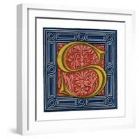 Initial Letter S-Henry Shaw-Framed Giclee Print