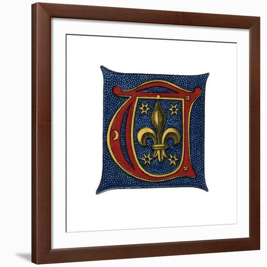 Initial Letter T, C16th Century?-Henry Shaw-Framed Giclee Print