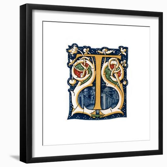 Initial Letter T-Henry Shaw-Framed Giclee Print