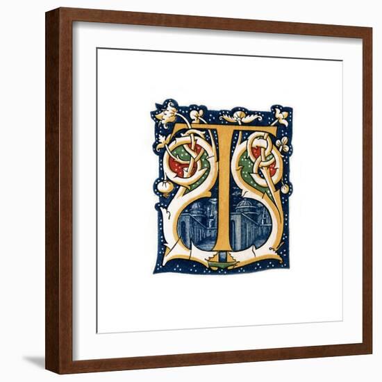 Initial Letter T-Henry Shaw-Framed Giclee Print