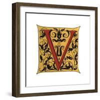 Initial Letter V-Henry Shaw-Framed Giclee Print