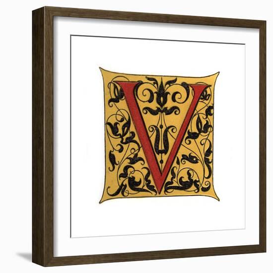 Initial Letter V-Henry Shaw-Framed Giclee Print