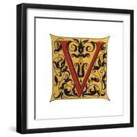 Initial Letter V-Henry Shaw-Framed Giclee Print