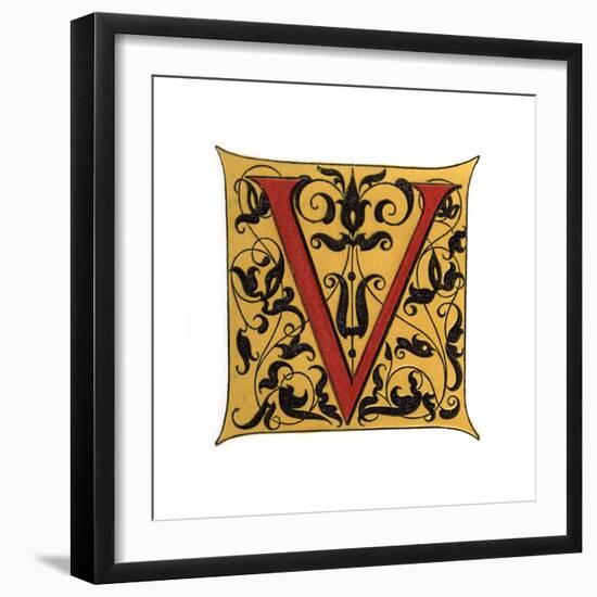 Initial Letter V-Henry Shaw-Framed Giclee Print