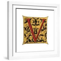 Initial Letter V-Henry Shaw-Framed Giclee Print