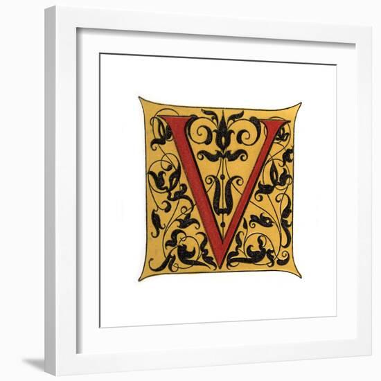 Initial Letter V-Henry Shaw-Framed Giclee Print