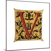 Initial Letter V-Henry Shaw-Mounted Giclee Print