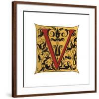 Initial Letter V-Henry Shaw-Framed Giclee Print