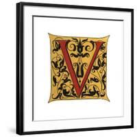 Initial Letter V-Henry Shaw-Framed Giclee Print