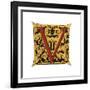 Initial Letter V-Henry Shaw-Framed Giclee Print