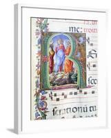 Initial, Miniature by Liberale of Verona from a Medieval Gradual-null-Framed Giclee Print