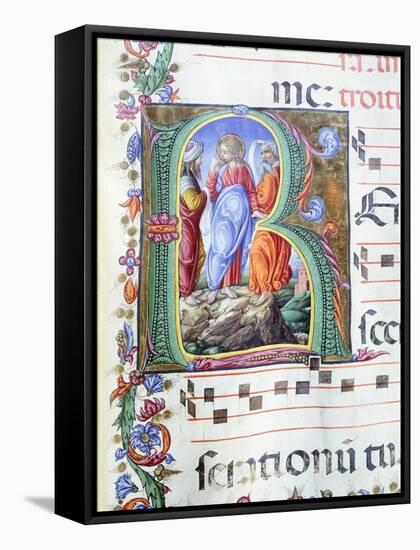 Initial, Miniature by Liberale of Verona from a Medieval Gradual-null-Framed Stretched Canvas
