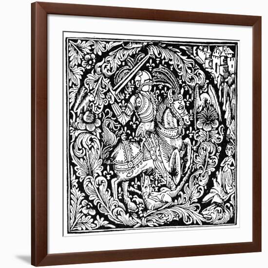 Initial Q, 1490-null-Framed Giclee Print