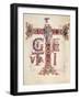 Initial T, the Ascension of Christ, from the Drogo Sacramentary, Carolingian-null-Framed Giclee Print