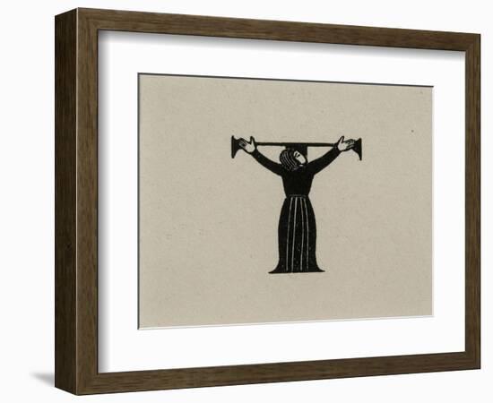 Initial T with Woman, 1929-Eric Gill-Framed Giclee Print