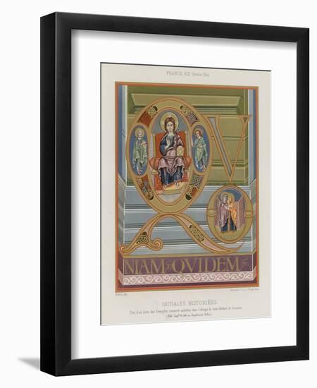 Initials from an 8th-Century Illuminated Manuscript-null-Framed Giclee Print