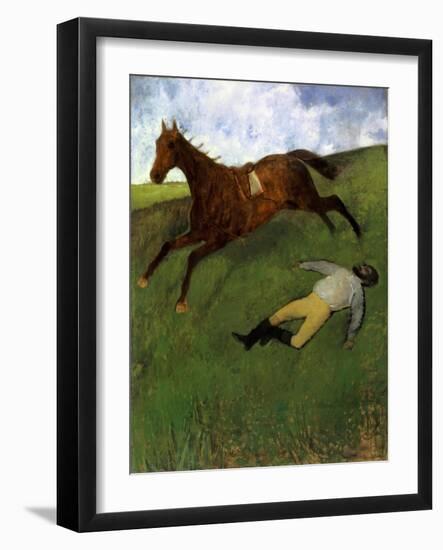 Injured Jockey, 1896-98-Edgar Degas-Framed Giclee Print