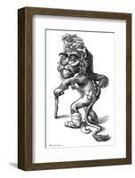 Injured Lion, Conceptual Artwork-Bill Sanderson-Framed Photographic Print