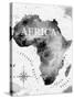 Ink Africa Map-anna42f-Stretched Canvas