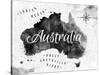 Ink Australia Map-anna42f-Stretched Canvas