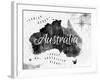 Ink Australia Map-anna42f-Framed Art Print