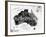 Ink Australia Map-anna42f-Framed Art Print