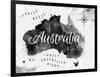 Ink Australia Map-anna42f-Framed Art Print