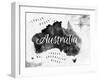 Ink Australia Map-anna42f-Framed Art Print