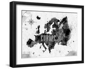 Ink Europe Map-anna42f-Framed Art Print