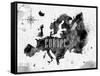 Ink Europe Map-anna42f-Framed Stretched Canvas