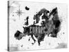 Ink Europe Map-anna42f-Stretched Canvas