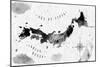 Ink Japan Map-anna42f-Mounted Art Print