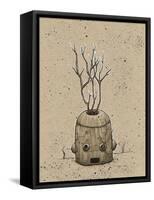 Ink Marker Bot Tree Pot-Craig Snodgrass-Framed Stretched Canvas
