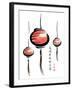Ink Painting Of Chinese Lantern With Greeting Calligraphy-yienkeat-Framed Art Print