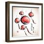 Ink Painting of Chinese Lantern with Greeting Calligraphy-yienkeat-Framed Art Print