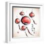 Ink Painting of Chinese Lantern with Greeting Calligraphy-yienkeat-Framed Art Print