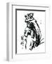 Ink Painting Of Chinese Lion Dance Translation Of Chinese Text: The Consciousness Of Lion-yienkeat-Framed Art Print